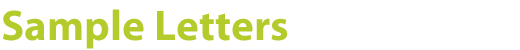Sample Letters
